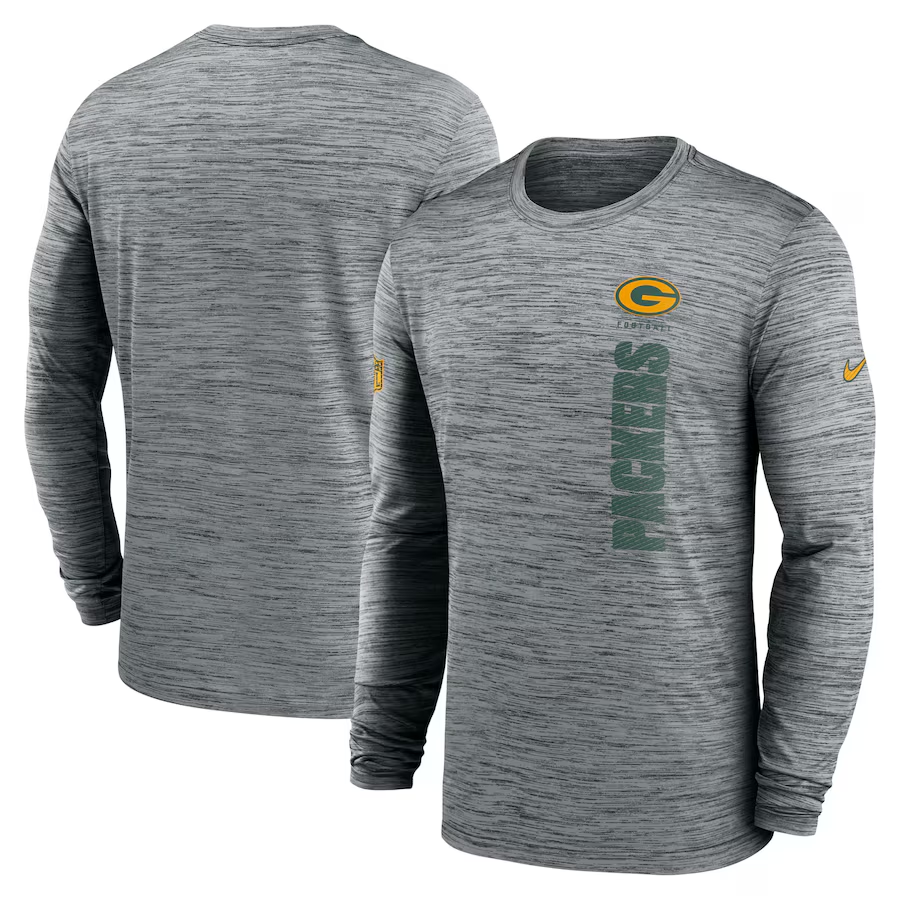 Men Green Bay Packers grey 2024 Nike NFL long sleeve t shirts->nfl t-shirts->Sports Accessory